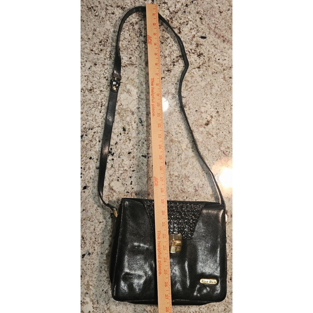 Rina Rich Vintage Italian Leather Handbag or Sholder Bag with Gold Fittings - Picture 3 of 14